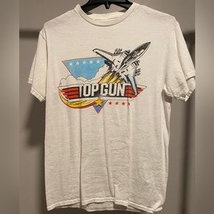 Medium, white, Top Gun unisex tee